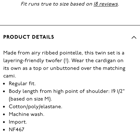 Madewell NWOT Cardigan & Cami set - Picture 6 of 6